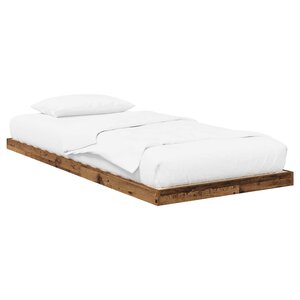 vidaXL Cadre de lit surélevé Bois ancien 86 5 x 190 cm