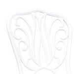 Ensemble de bistro de jardin 3 pièces vidaXL en aluminium blanc
