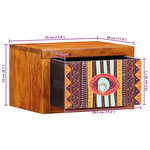 vidaXL Cabinet de chevet avec tiroir 2 Pièces Marron 35 x 30 x 22 cm