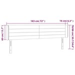 vidaXL Tête de lit à LED Crème 183x16x78/88 cm Tissu