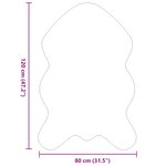 vidaXL Tapis en Fourrure Synthétique de Lapin Olite Gris 80 x 120 cm