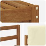 vidaXL Ensemble de canapés d'extérieur 4 pc Naturel et Crème