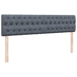 vidaXL Cadre de lit ottoman avec matelas gris foncé 200x200 cm velours