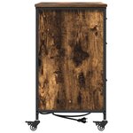 vidaXL Cabinet de Bureau Chêne fumé 76 x 41 x 72 cm Bois d'ingénierie