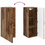 vidaXL Armoire Murale 33 x 34 5 x 90 cm Bois d'ingénierie Bois ancien