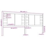 vidaXL Tête de lit Marron miel 206x4x100 cm Bois massif de pin