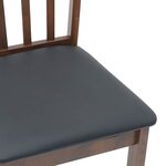 vidaXL Chaises à manger coussins 2 Pièces marron bois massif caoutchouc