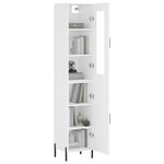 vidaXL Buffet haut Blanc 34 5x34x180 cm Bois d'ingénierie