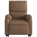 vidaXL Fauteuil inclinable électrique marron tissu