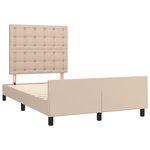vidaXL Cadre de lit sans matelas cappuccino 120x200 cm similicuir