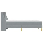 vidaXL Cadre de lit avec matelas Gris clair 90 x 200 cm Polyester