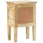 vidaXL Table de chevet peinte à la main 40x30x60 cm Bois de manguier