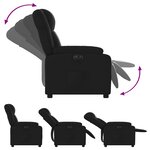 vidaXL Fauteuil inclinable électrique Noir Similicuir