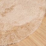 vidaXL Tapis Shaggy à poils longs NAVARRA beige 100x100 cm polyester