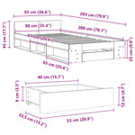 vidaXL Cadre de lit avec tiroir sans matelas chêne marron 90x200 cm