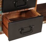 vidaXL Banc de Rangement Multicolore Bois massif de récupération