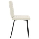 vidaXL Chaises à manger lot de 4 Crème Velours