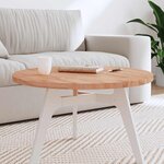 vidaXL Dessus de table Ø70x2 5 cm rond bois massif de hêtre