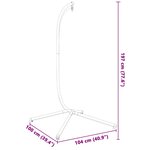 vidaXL Support de chaise suspendue en forme d'œuf anthracite acier