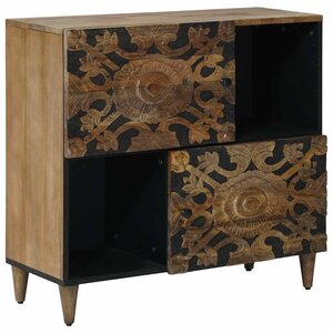 vidaXL Buffet Marron 80 x 33 5 x 75 cm Bois de mangue massif