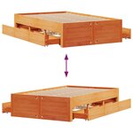 vidaXL Cadre de lit sans matelas avec tiroirs 120x200 cm bois pin