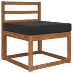 vidaXL Coussin de canapé d'extérieur Noir 60 x 60 x 8 cm Polyester