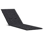 vidaXL Coussin de chaise longue motif à carreaux noir tissu oxford
