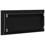vidaXL Miroir de salle de bain avec miroir Chêne noir 80 x 8 5 x 37 cm