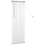 vidaXL Store de Fenêtre avec des rideaux Argent Aluminium