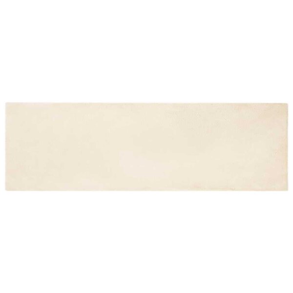 vidaXL Tapis en Fourrure Synthétique de Lapin Crème 80 x 250 cm