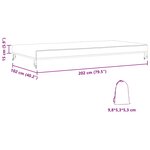 vidaXL Housse de Table 202 x 102 x 15 cm tissu Rectangulaire Noir