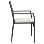 vidaXL Ensemble à manger jardin 9Pièces et coussins noir résine tressée