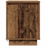 VidaXL Tables de chevet avec lumières LED 2Pièces vieux bois 38x34x50 cm