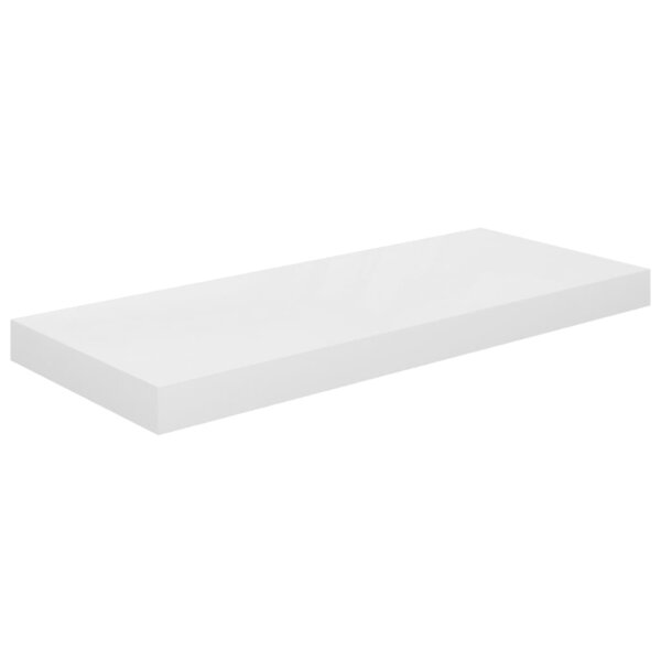 vidaXL Étagère murale flottante Blanc brillant 60x23 5x3 8 cm MDF