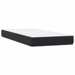 vidaXL Sommier à lattes de lit avec matelas noir 90x210 cm velours