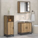 vidaXL Ensemble de mobilier de salle de bain Chêne artisanal