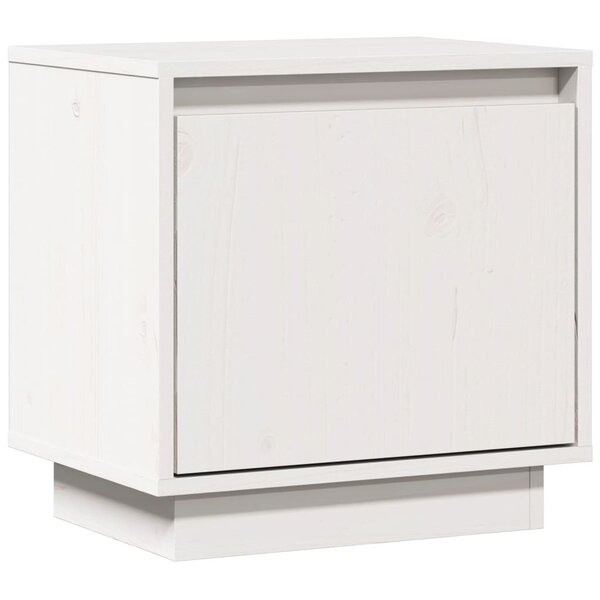 vidaXL Table de chevet Blanc 40x30x40 cm Bois de pin solide
