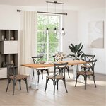 vidaXL Pieds de table à manger en forme de A 2 pièces Blanc 60 x (72-73) cm Acier