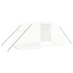 vidaXL Serre avec cadre en acier blanc 8 m² 4x2x2 m