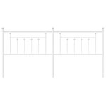 vidaXL Tête de lit métal blanc 193 cm