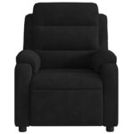 vidaXL Fauteuil inclinable de massage électrique noir velours