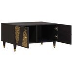 vidaXL Table basse Noir 80 x 50 x 40 cm Bois de mangue massif