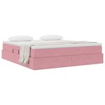 vidaXL Lit avec rangement et matelas Rose 160 x 200 cm Velours