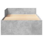 vidaXL Cadre de lit sans matelas gris béton 90x200cm bois d'ingénierie