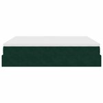 vidaXL Cadre de lit ottoman avec matelas vert foncé 160x200 cm velours
