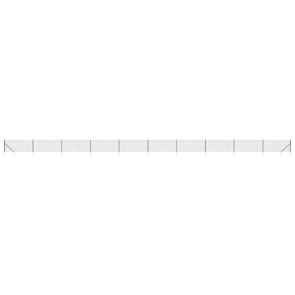 vidaXL Clôture en treillis métallique et ancrage anthracite 1x25 m