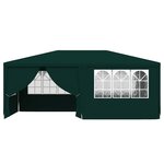 vidaXL Tente de réception avec parois latérales 4x6 m Vert 90 g/m²
