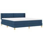 Lit Box Spring vidaXL avec Matelas Bleu 180x200 cm Tissu