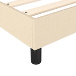 vidaXL Sommier à lattes de lit avec matelas Crème 200x200 cm Tissu