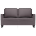vidaXL Canapé à 2 places Gris 120 cm Similicuir